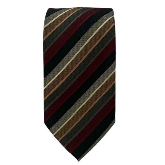 Giorgio Brutini Striped Polyester Tie - Picture 2 of 7